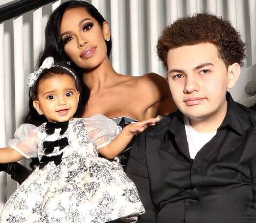 King Javien Conde with his mother Erica Mena and sister.